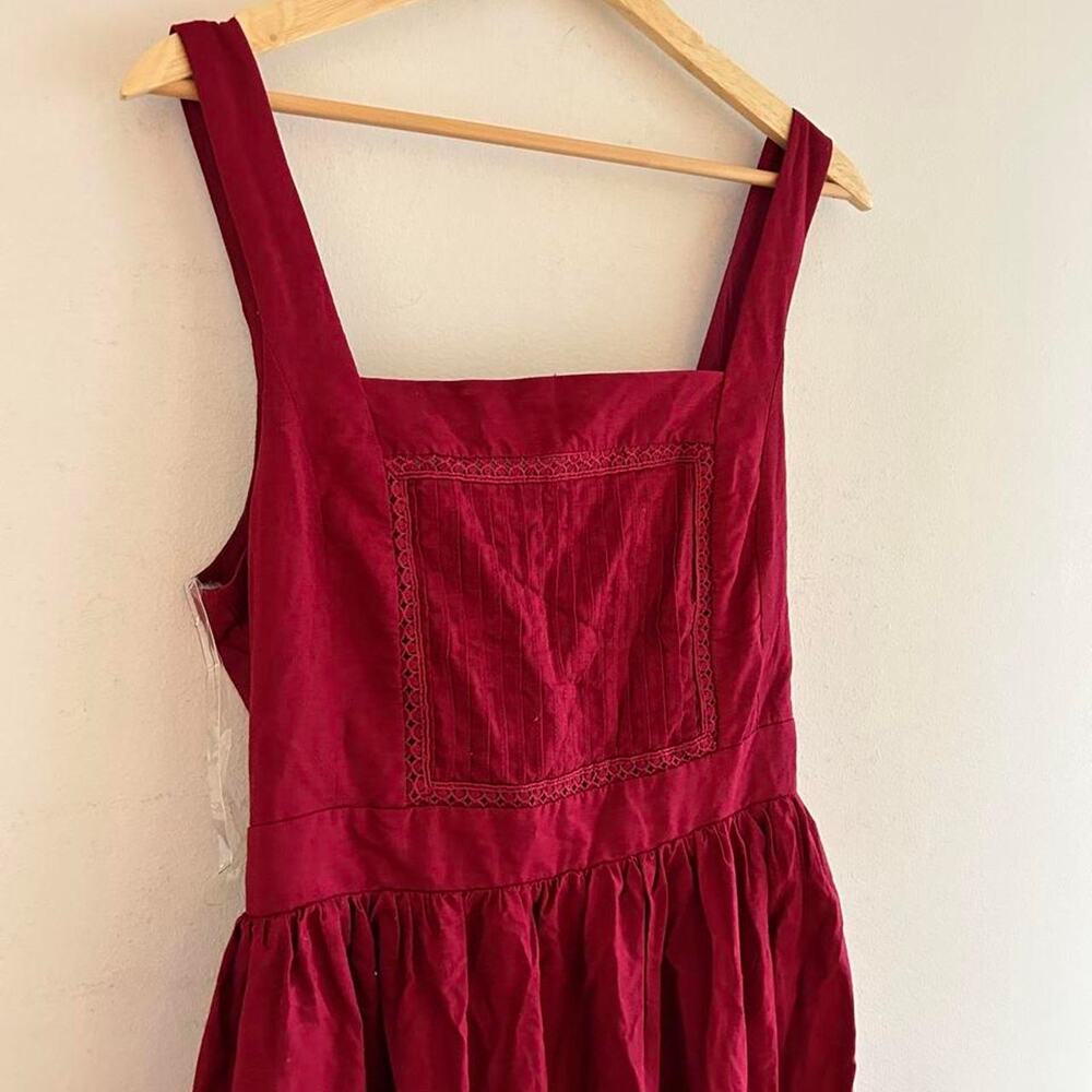 Nwot peppermayo red linen pinafore - Picture 5 of 7